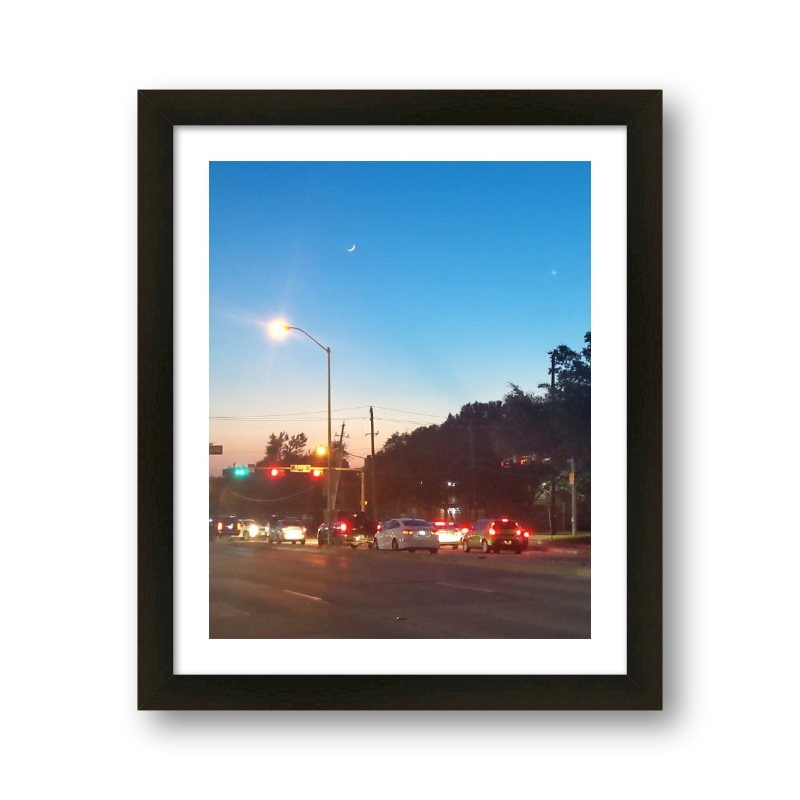 Moon Over Kelly At Dusk