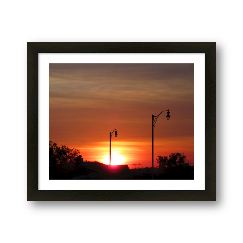 Streetlights At Sunset