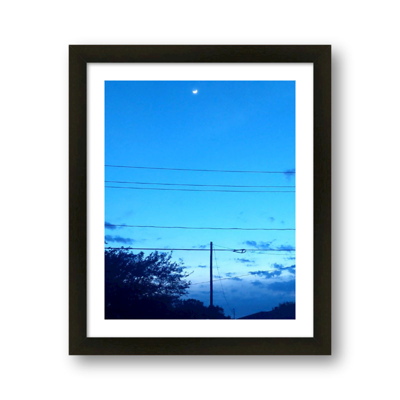 Moon At Dusk In Blues